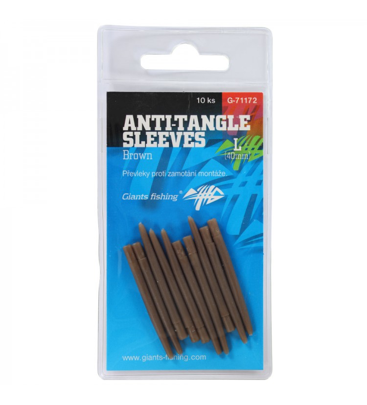 Giants fishing Převleky proti zamotání Anti-Tangle Sleeves Brown Large ( 40mm )/10ks