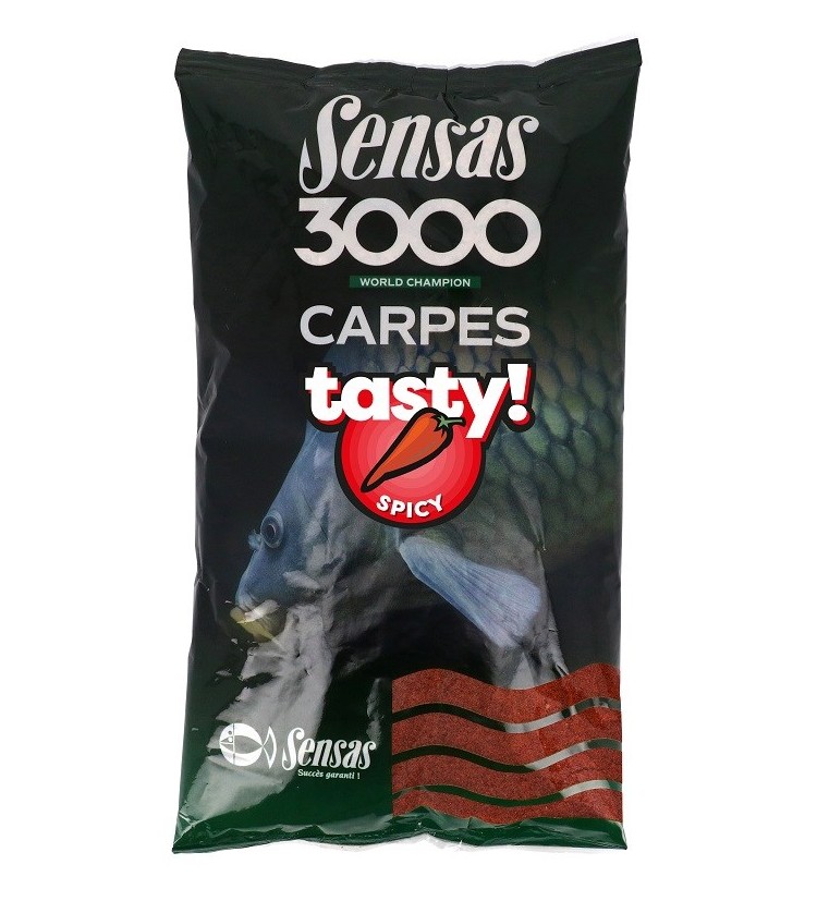 Sensas Krmení Carp Tasty 3000 1 kg - Spicy