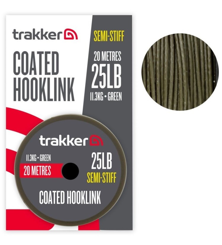 Trakker Návazcová Šňůra Semi Stiff Coated Hooklink 20 m 25 lb