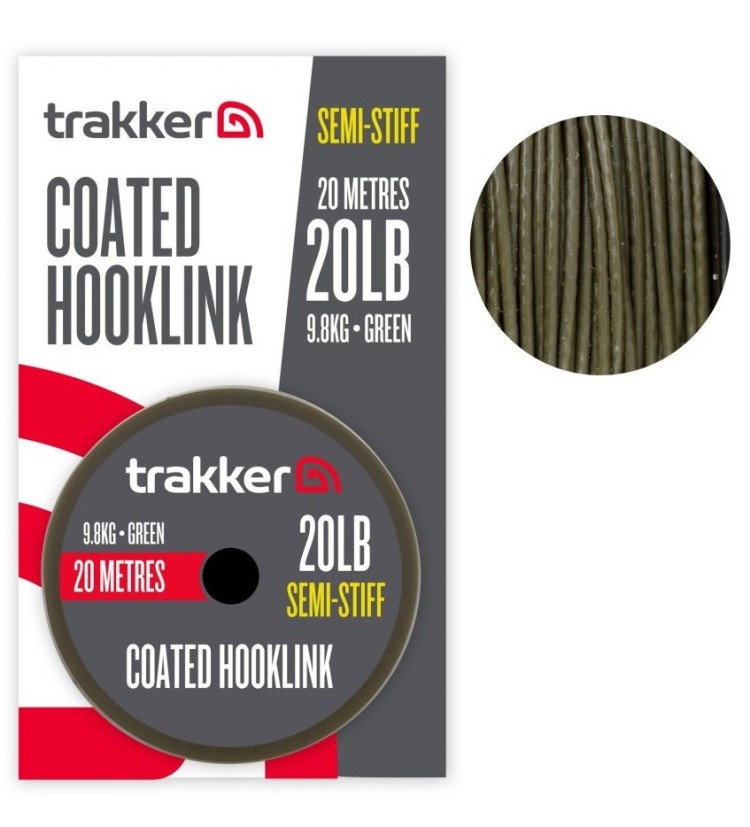 Trakker Návazcová Šňůra Semi Stiff Coated Hooklink 20 m 20 lb