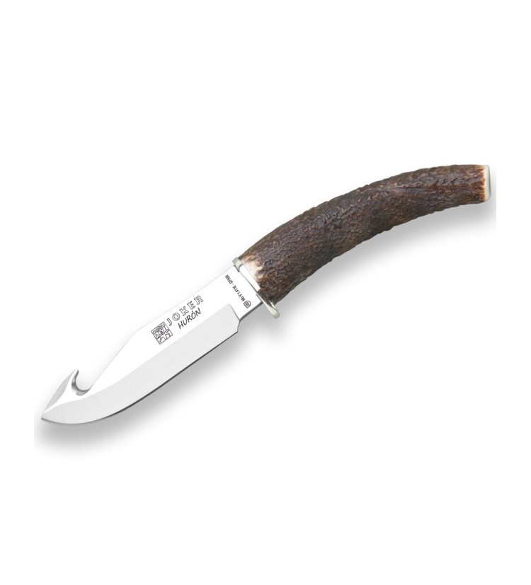 Nůž JOKER HURON, 11 CM SKINNER GUT HOOK, ROHOVINA