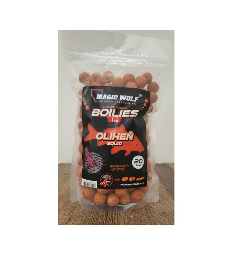 MAGIC WOLF BOILIES 1KG 20MM Oliheň