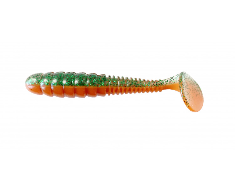 Sellior gumová nástraha Worm Orange / green 8 cm / 6 ks