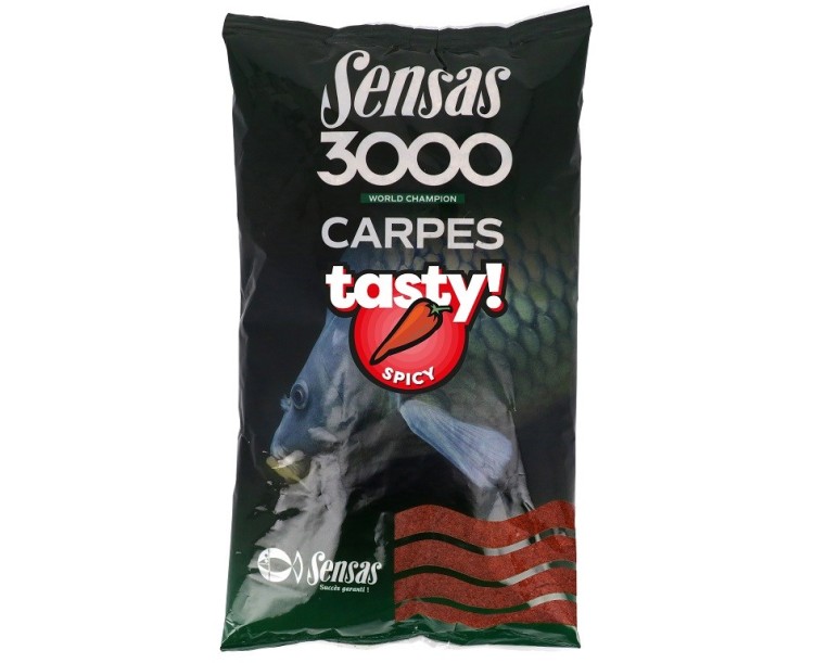 Sensas Krmení Carp Tasty 3000 1 kg - Spicy