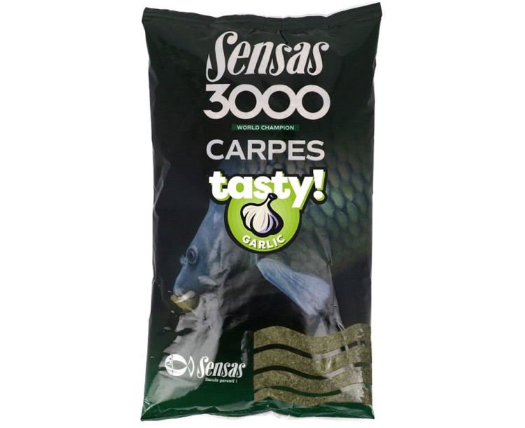 Sensas Krmení Carp Tasty 3000 1 kg - Garlic