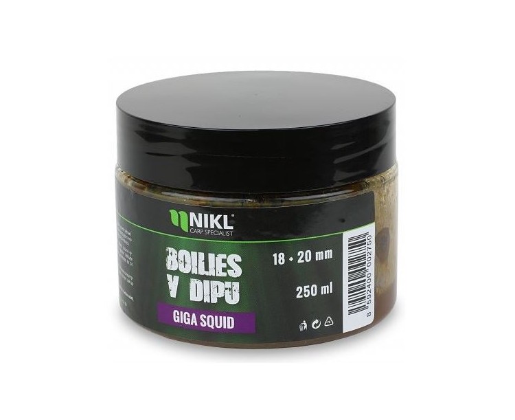 Nikl Boilie V Dipu 250 g 18/20 mm GIGA SQUID