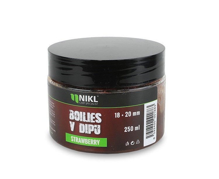 Nikl Boilie V Dipu 250 g 18/20 mm STRAWBERRY