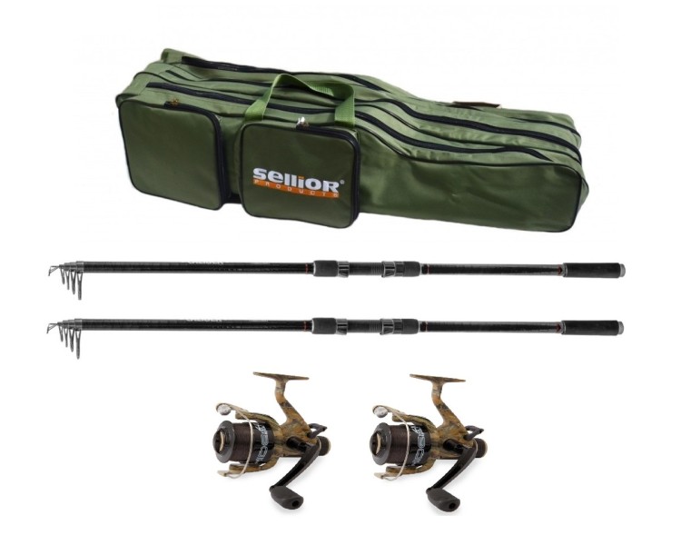 Harton pruty Caliber 3,6 m 3,0 lb + Lineaeffe navijáky Vigor Hide 60 + Sellior pouzdro 110 cm