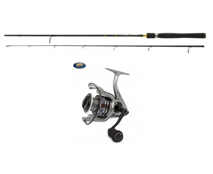 Sellior prut Gold Spin 2,7m 3-15g + Naviják Lineaeffe Rapid Bass Evolution 30