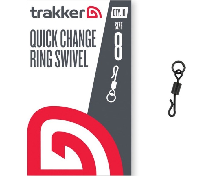 Trakker Obratlík QC Ring Swivel Velikost 8 10 ks