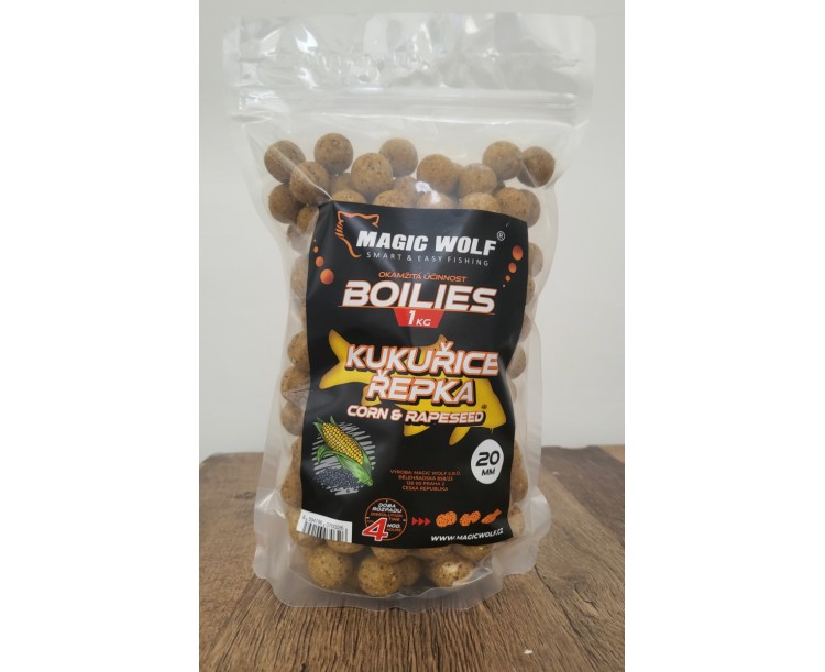 MAGIC WOLF BOILIES 1KG 20MM Kukuřice Řepka